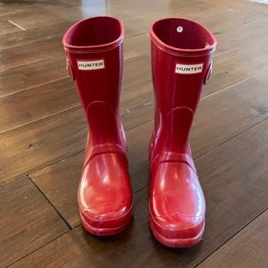 Red hunter boots, great condition